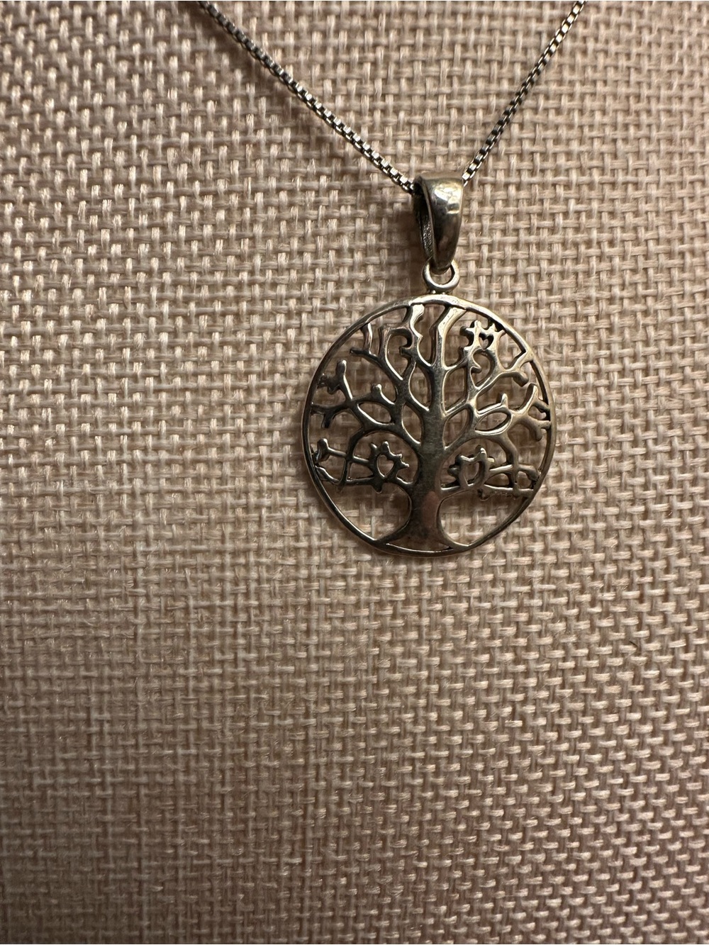 .925 Sterling Silver Tree of Life Pendant Silver Stamped (Pendant Only)